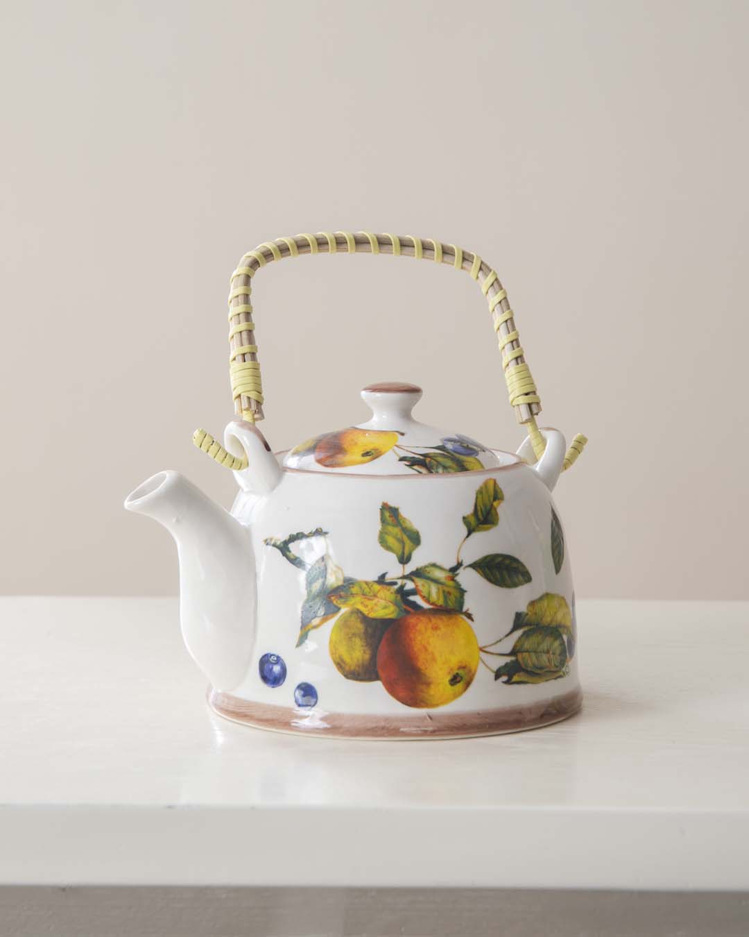 Fruit Medley Ceramic Tea Kettle - The Decor Kart