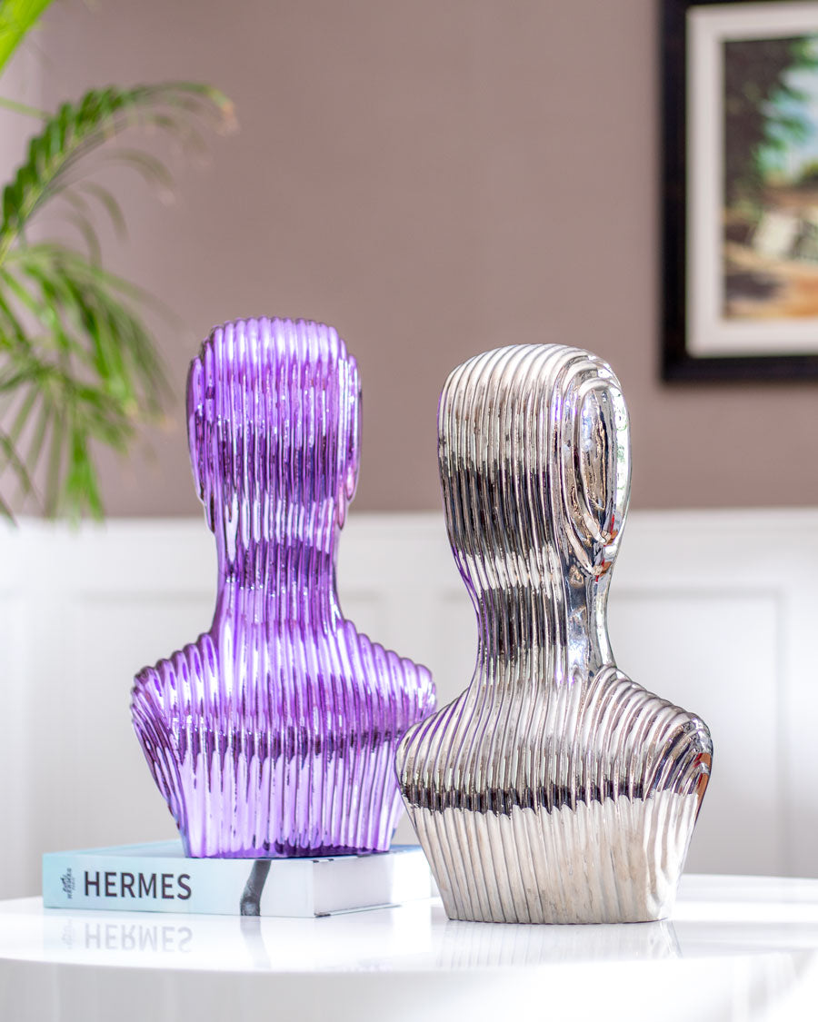 Prismatic Man Glass Sculpture - Amethyst - The Decor Kart