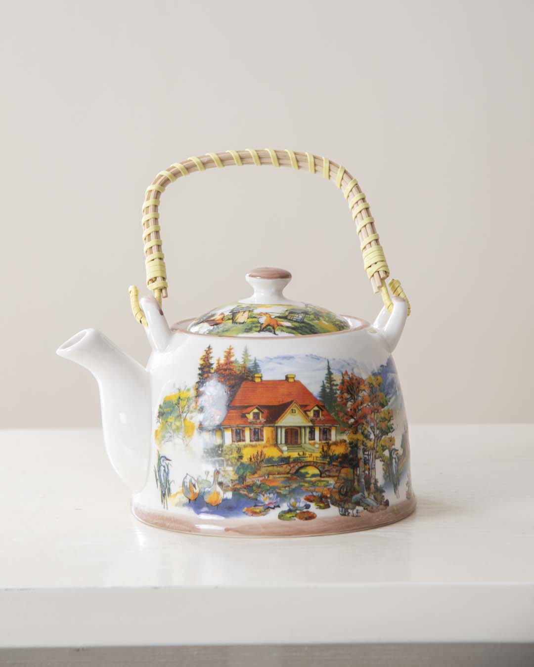 House Above the Lake Ceramic Tea Kettle - The Decor Kart