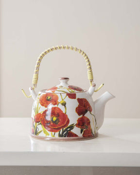 Poppy Ceramic Tea Kettle - The Decor Kart