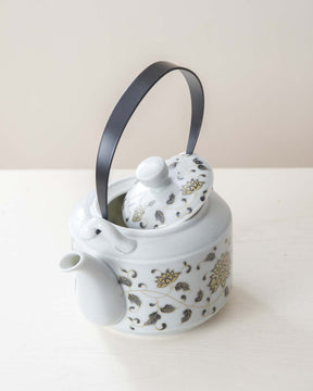 Gold Peony Ceramic Tea Kettle - The Decor Kart