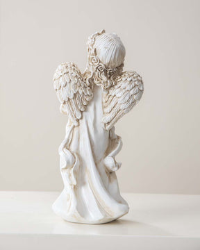 Playing Harp Angel Cherub Figurine - The Decor Kart