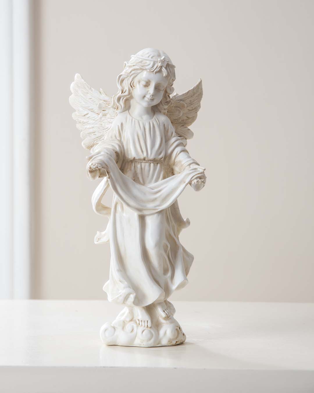 Tied Ribbons Angel Cherub Figurine - The Decor Kart