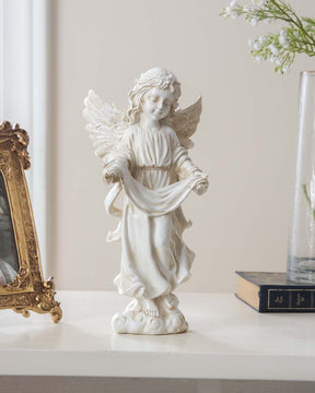 Tied Ribbons Angel Cherub Figurine - The Decor Kart