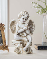 Playing Bird Angel Cherub Figurine - The Decor Kart