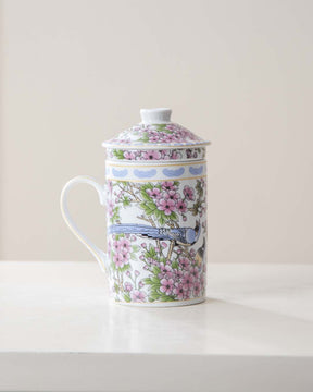 Cherry Blossom Infuser Tea Mug - The Decor Kart