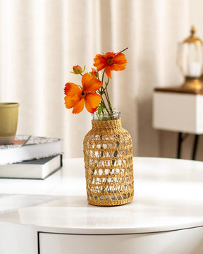 'Woven Dreams' Macrame Glass Vase - The Decor Kart