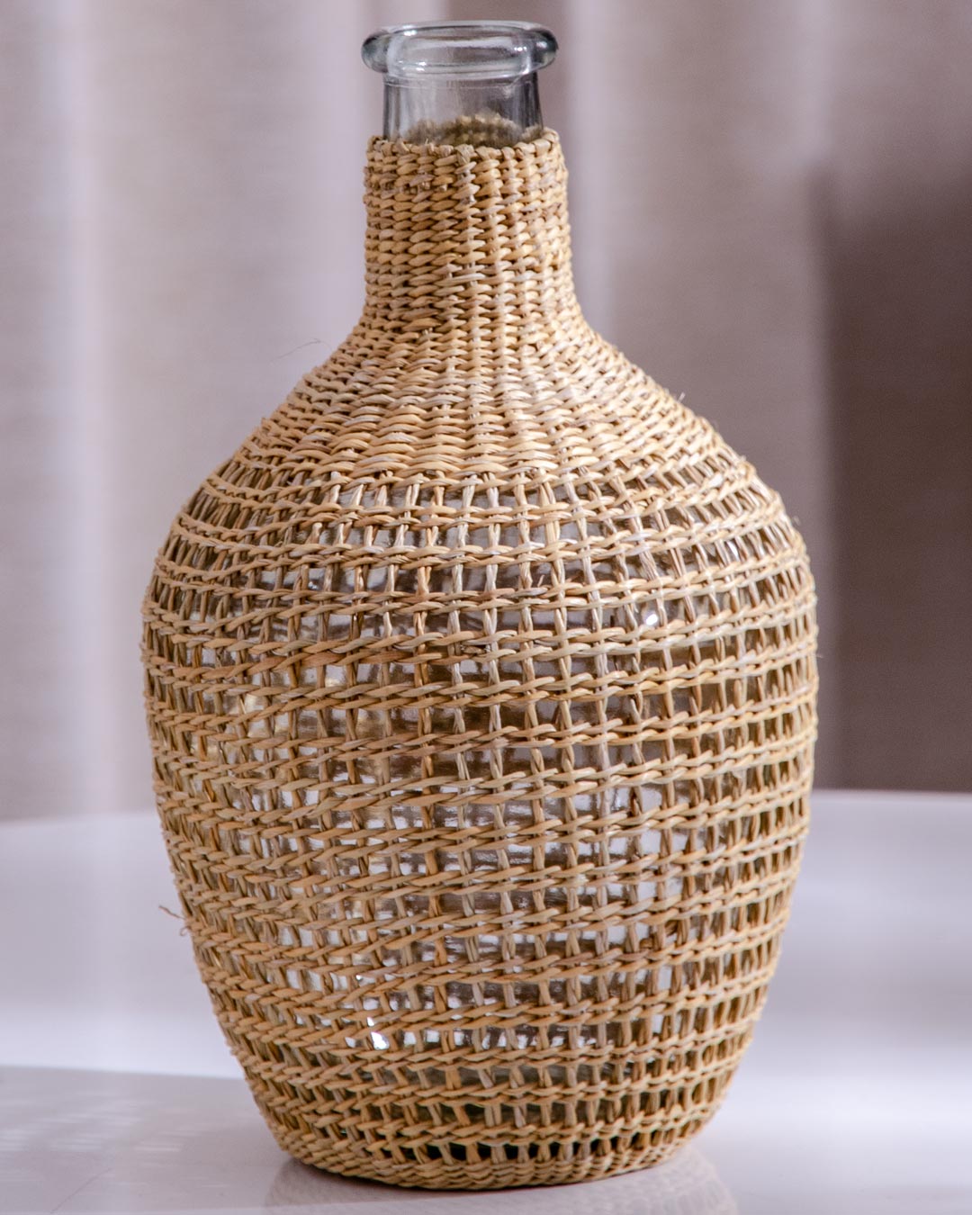 'Fiber Art Fusion' Macrame Glass Vase - The Decor Kart