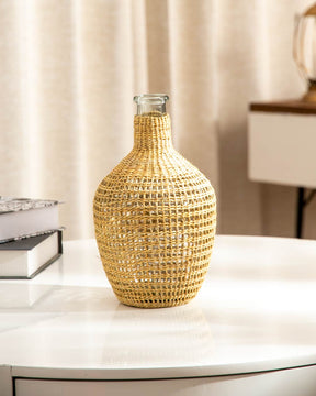 'Fiber Art Fusion' Macrame Glass Vase - The Decor Kart