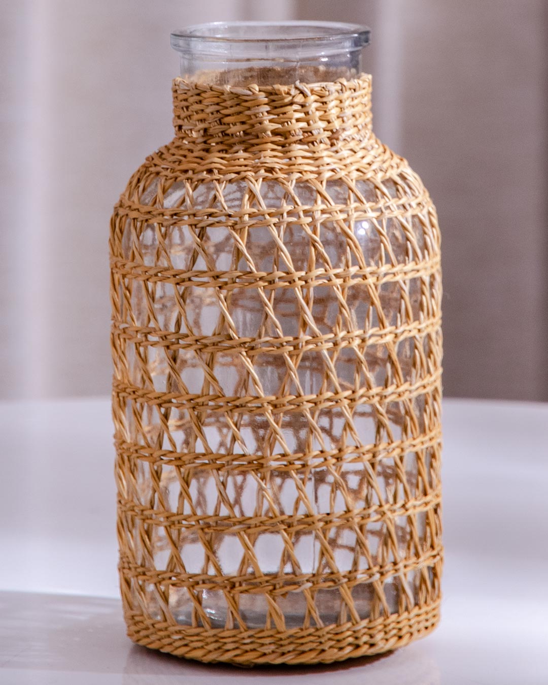 'Woven Dreams' Macrame Glass Vase - The Decor Kart