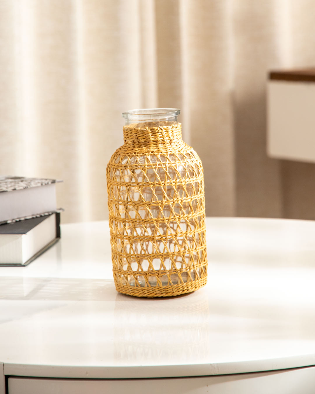 'Woven Dreams' Macrame Glass Vase - The Decor Kart