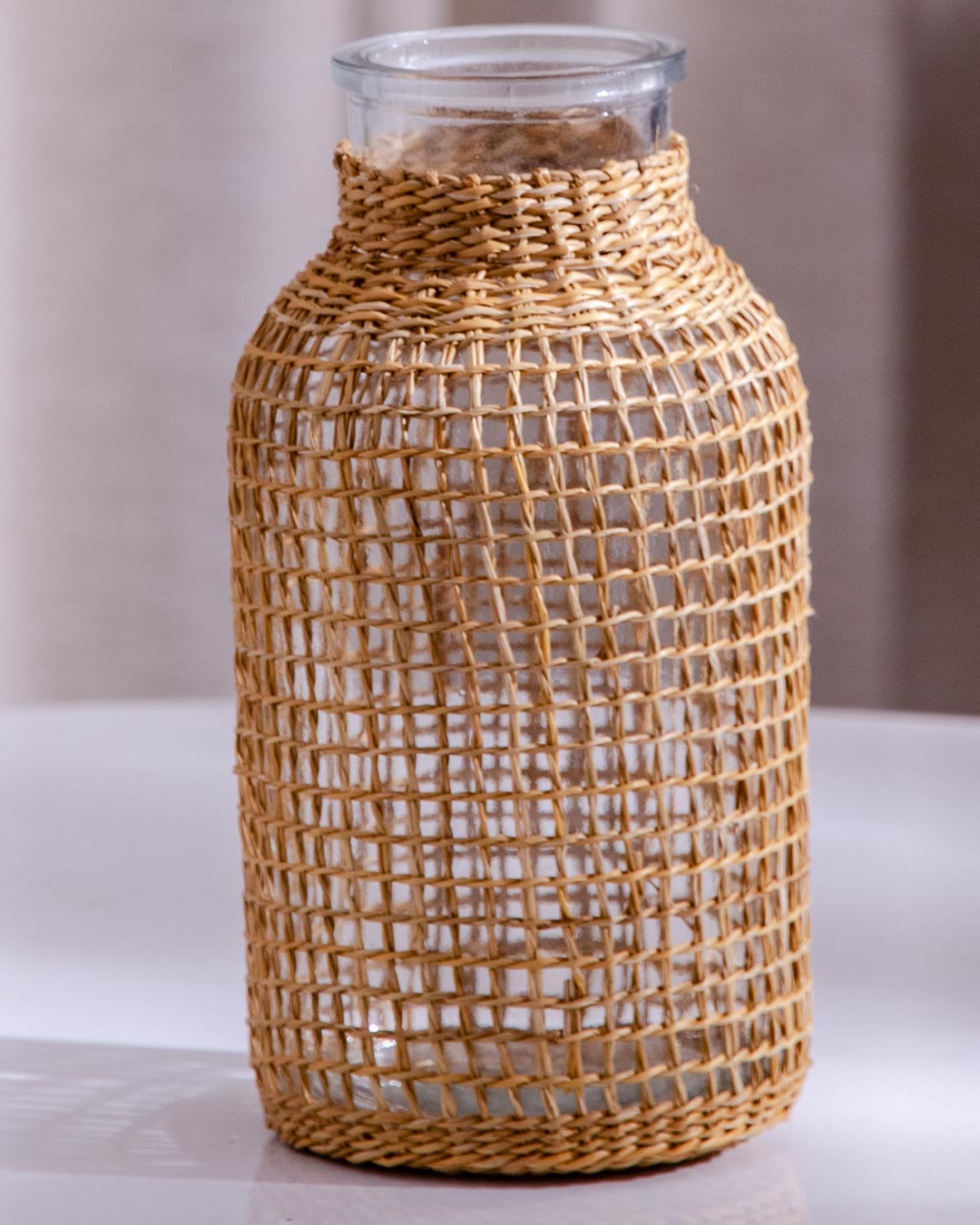 'Crafting Comfort' Macrame Glass Vase - The Decor Kart