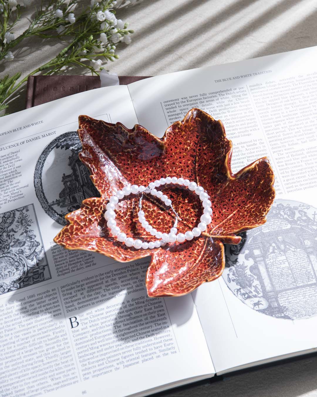 Maple Leaf Ring Dish - Rustic Red - The Decor Kart