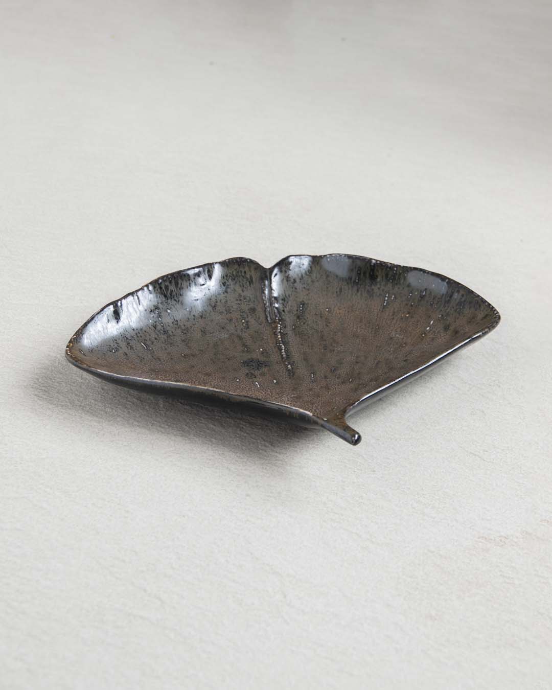 Ginkgo Leaf Reactive Glaze Ring Dish - The Decor Kart