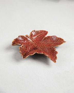 Maple Leaf Ring Dish - Rustic Red - The Decor Kart