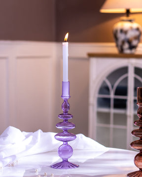 Taper Candle Holder - Purpel - The Decor Kart