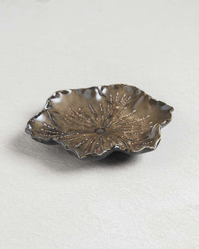 Lotus Flower Reactive Glaze Ring Dish - The Decor Kart