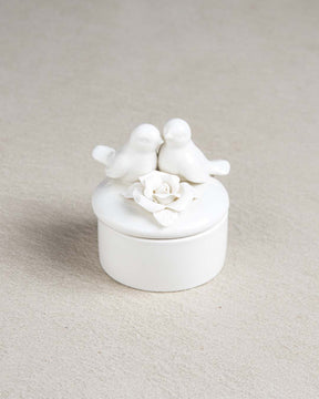 Birds of Love Trinket Keeper - White - The Decor Kart