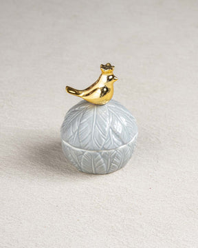 Whimsical Bird Trinket Keeper - Grey - The Decor Kart