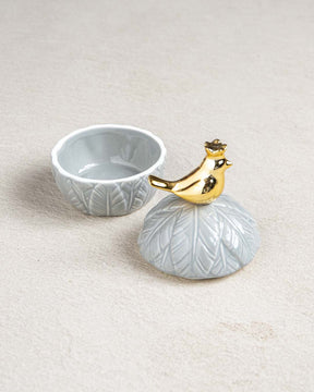 Whimsical Bird Trinket Keeper - Grey - The Decor Kart