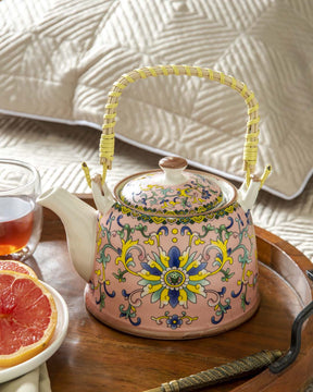 Canton Ceramic Tea Kettle - Pink - The Decor Kart