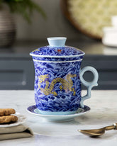 Dragon Infuser Tea Mug - Blue - The Decor Kart