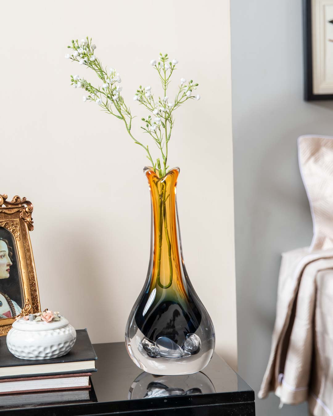 Stretched Neck Glass Vase - Small - The Decor Kart