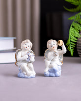 'Angelic Musician' Fine Porcelain Figurine - Set of 2 - The Decor Kart