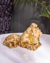 Mother Tiger & Baby Cub Statue - Gold - The Decor Kart