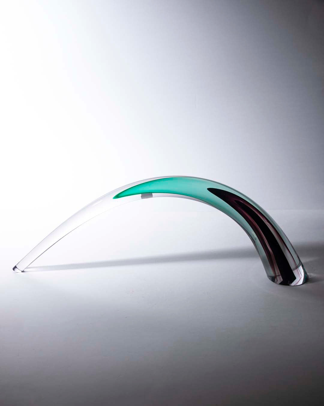 Green Glass Horns Sculpture - Large - The Decor Kart