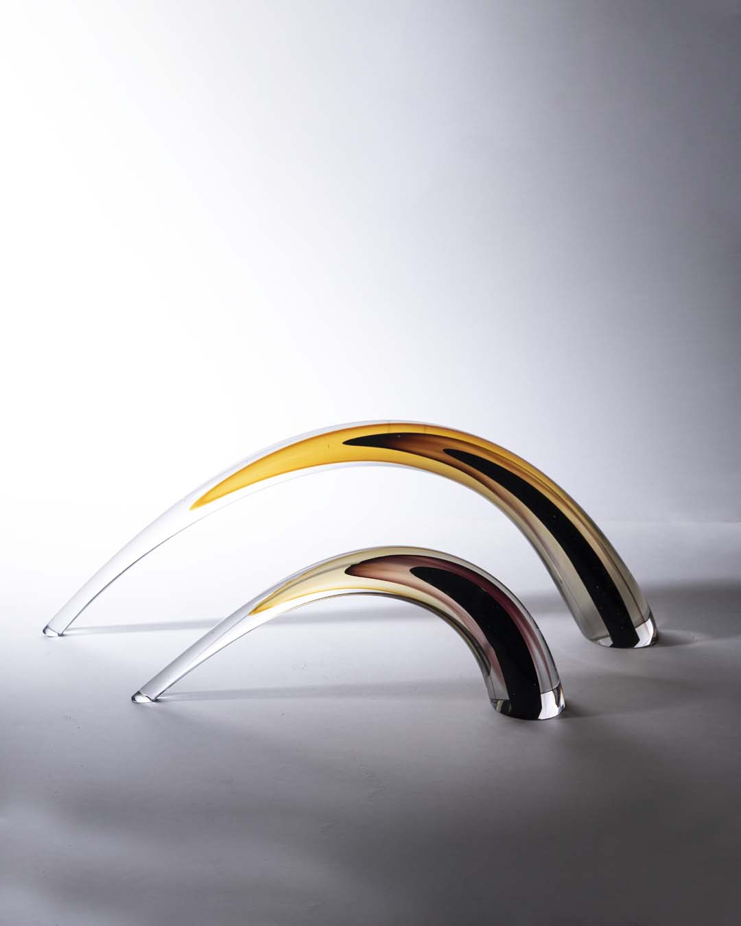 Brown Glass Horns Sculpture - Small - The Decor Kart