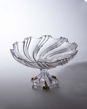 Gold crystal Footed Platter - The Decor Kart