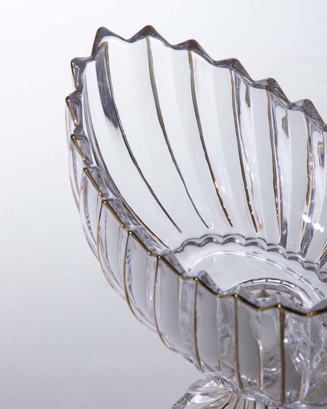 Crystal Glass Lotus Decorative Bowl - The Decor Kart