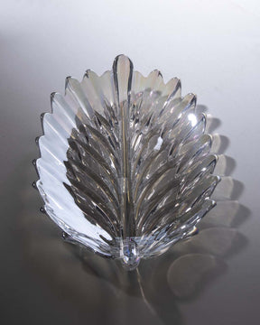 Leaf Shaped Crystal Platter - The Decor Kart