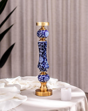 'Chrysanthemum' Ming Pillar Candle Holder - Small - The Decor Kart