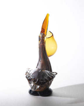 Pelican with an Open Beak Glass Figurine - The Decor Kart