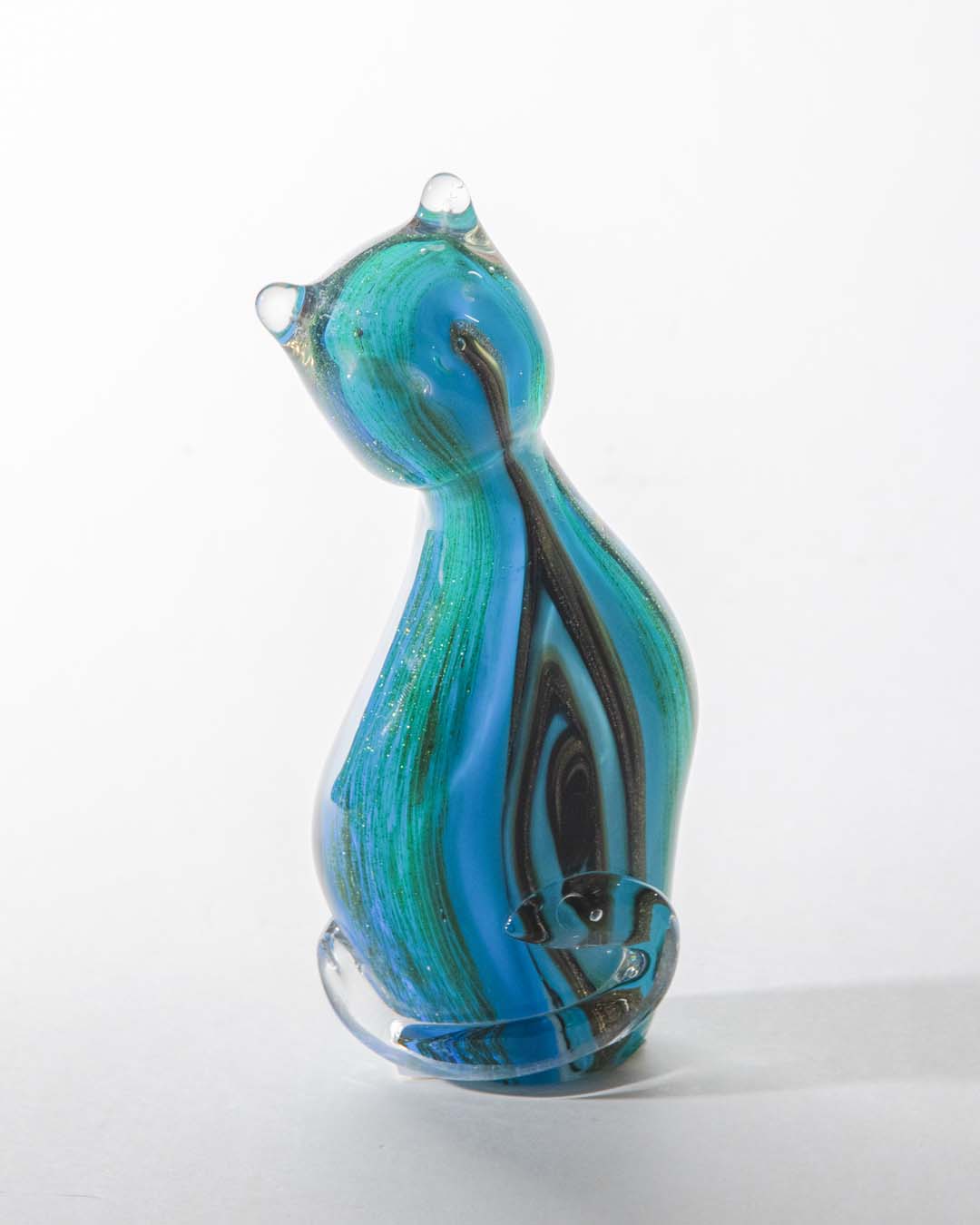 Colorful Cat Glass Figurine - Small - The Decor Kart