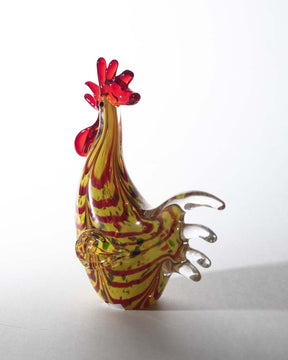 Golden Star Rooster Glass Figurine - The Decor Kart