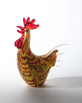 Golden Star Rooster Glass Figurine - The Decor Kart