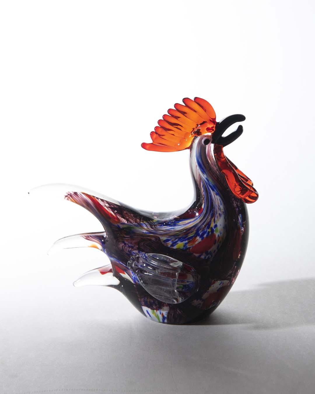 Purple Rooster Glass Figurine - The Decor Kart