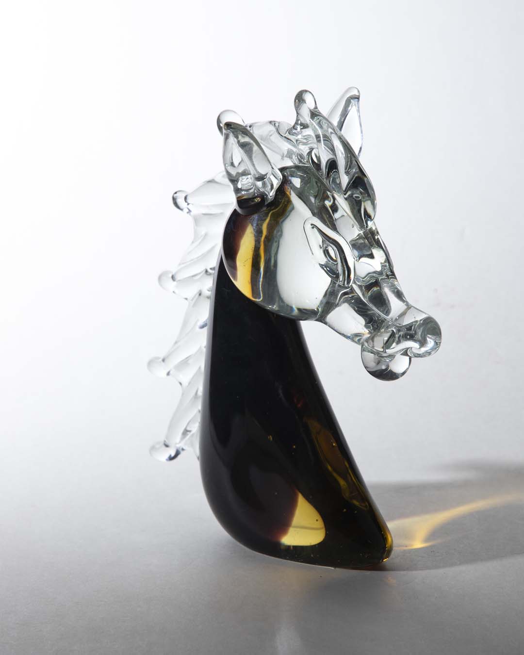 Citrine Horse Head Glass Figurine - The Decor Kart