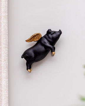 'When Pig's Fly' Wall Mounted Figurine - The Decor Kart