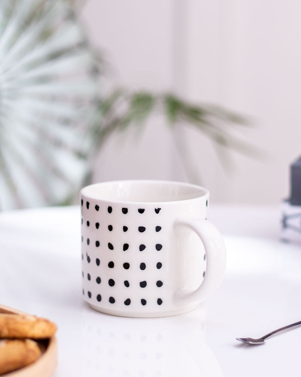 'Polkadots' Coffee Mug - White - The Decor Kart