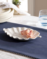 All White Leaf Platter - The Decor Kart