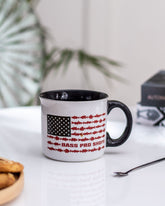 American Fishing Coffee Mug - Black