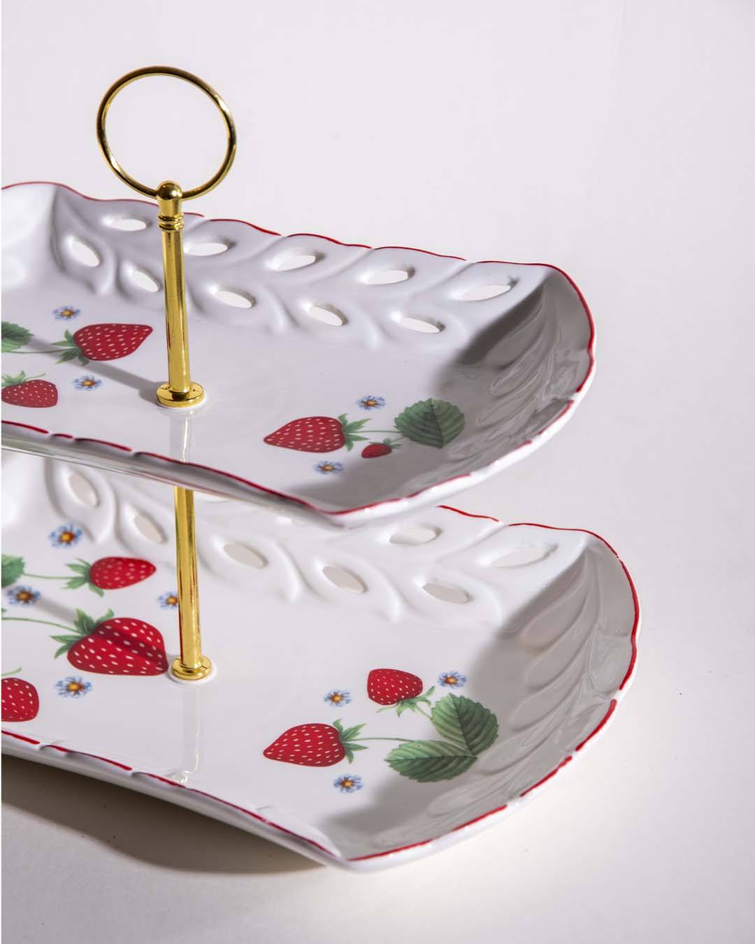 'Strawberry Delight' 2-Tier Cake Stand - The Decor Kart