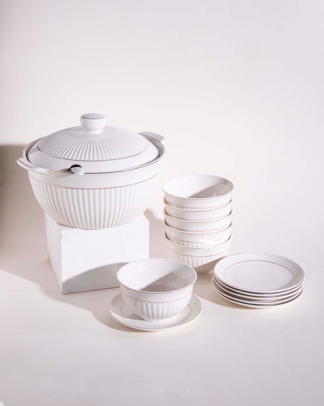 All White 20-Piece Serving Set - The Decor Kart