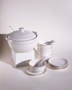 All White 20-Piece Serving Set - The Decor Kart