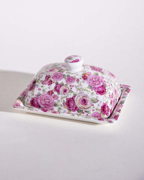 Country Roses Butter Dish - The Decor Kart