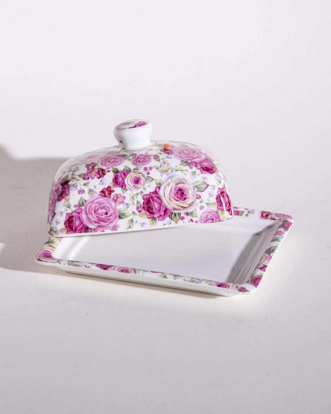 Country Roses Butter Dish - The Decor Kart